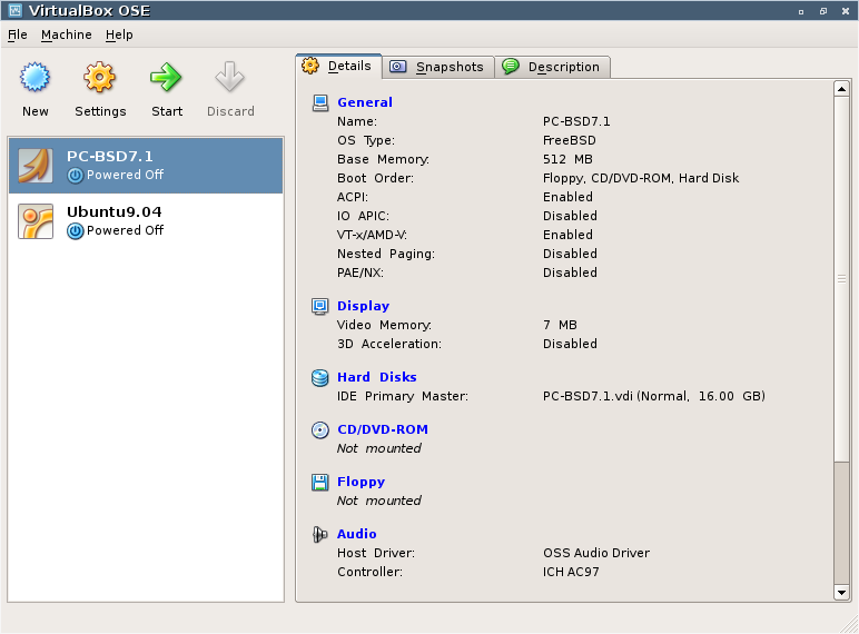 図1　VirtualBox/FreeBSD amd64実行例