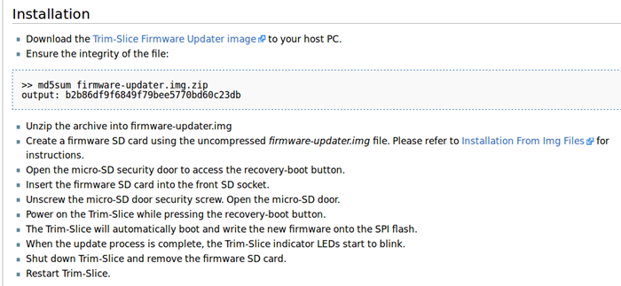 図6　Firmware Update - Trim-Slice Wiki