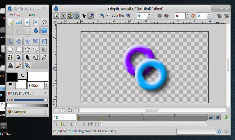 図2　Synfig Studioのキャンバス