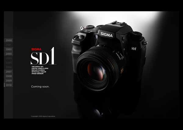 図1　開発が発表された「SIGMA SD1」のスペシャルサイト