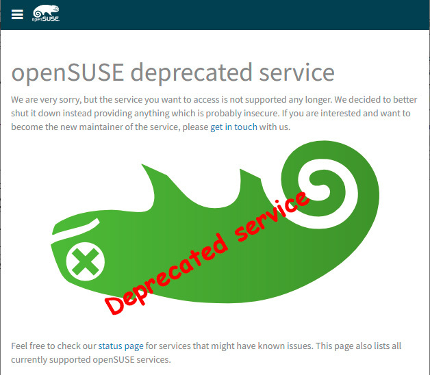 現在のopenSUSEコミュニティポータル