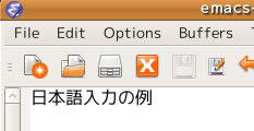 図2　日本語を入力した例