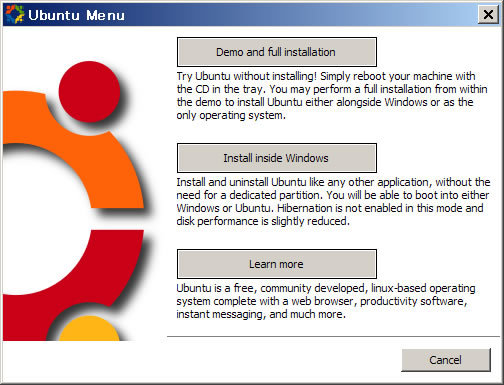 図1　Desktop CDを読み込んだ時の画面