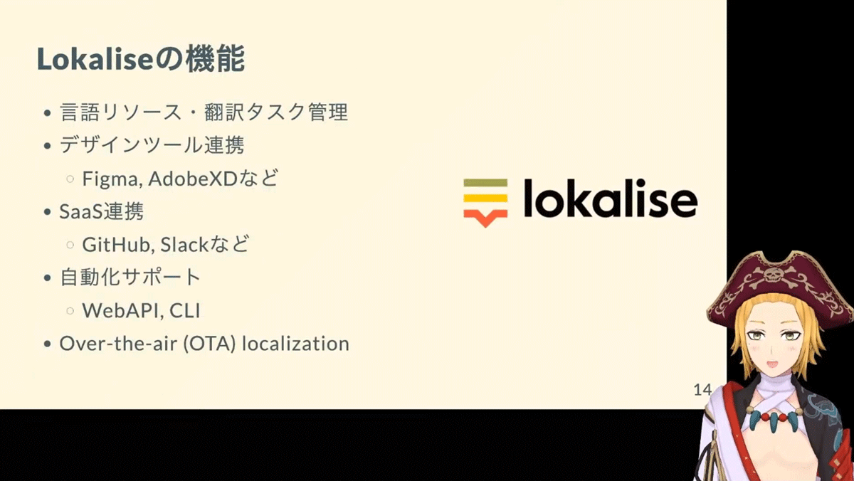 Lokaliseの機能