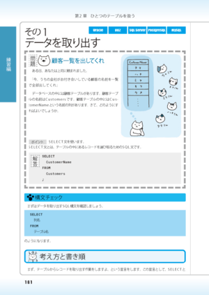 上司ネコが単元ごとにお題を出す