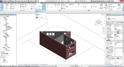 平面図（2階部分）を3Dで表示したところ