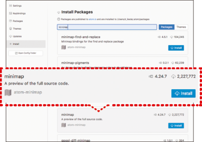 図1　minimapをインストール