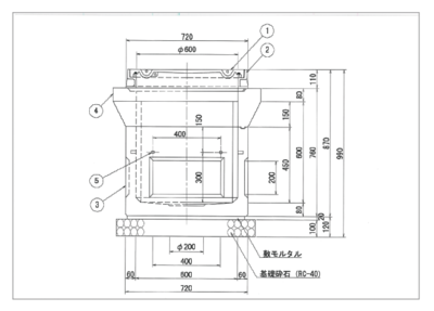 AutoCADで作成した図面の例