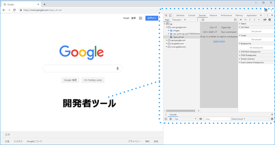 図A　Google Chromeの［開発者ツール］