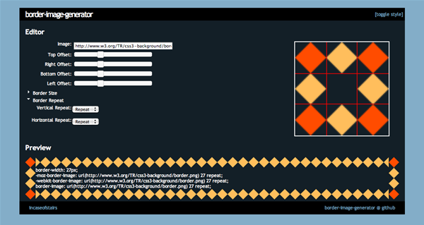 図6　border-imageの設定を行えるWebサービス