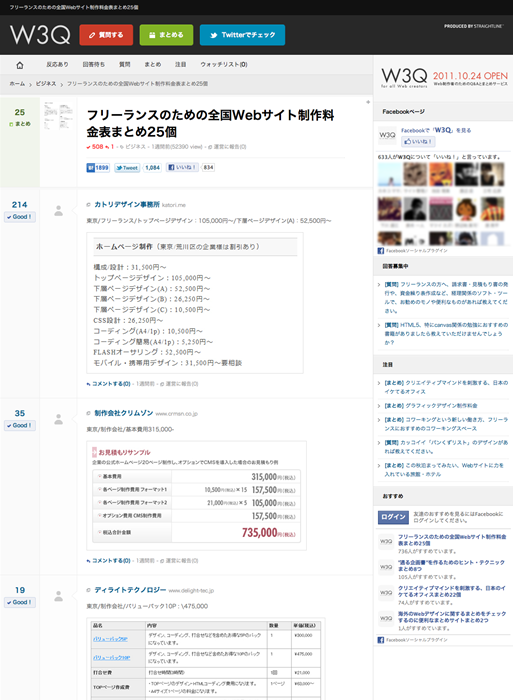 図5　Webサイト制作料金表のまとめ