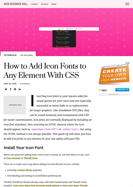 図3　アイコンフォントをCSSで指定する方法