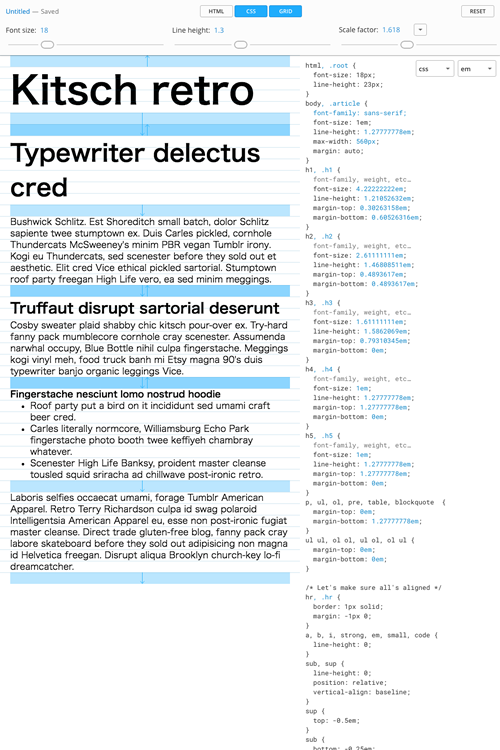 図6　文字周りのCSS設定を設定できるサービス