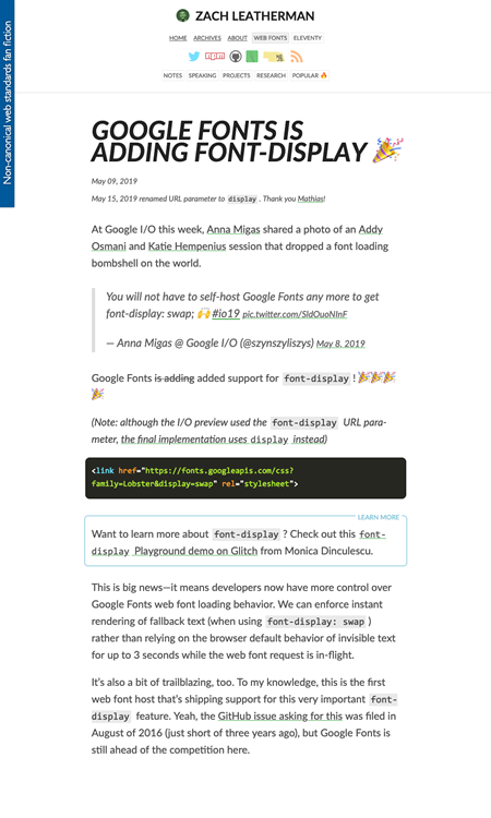 図5　Google Fontsがfont-displayプロパティに対応