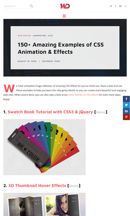 図5　CSSを使ったアニメーションと効果いろいろ