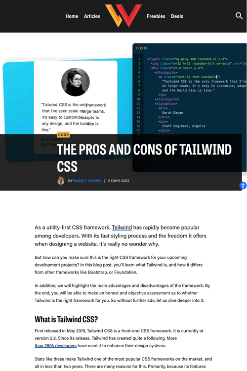 図2　Tailwind CSSの良い点と悪い点