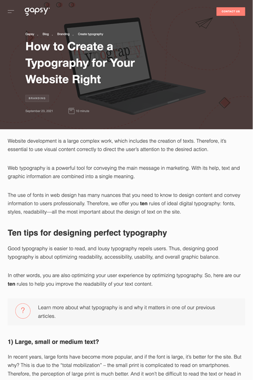 図2　Webサイトのタイポグラフィを正しく作る方法