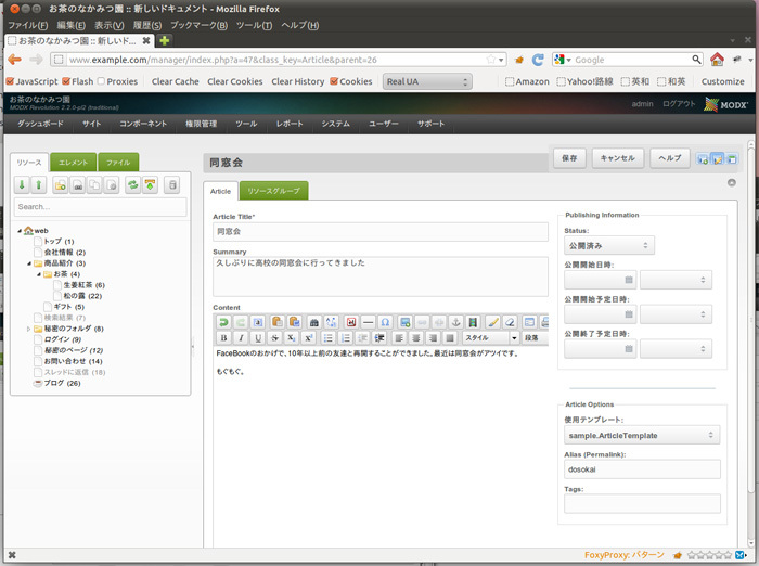 図4　新規記事の作成