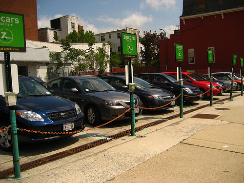 ZipCarパーキングの様子