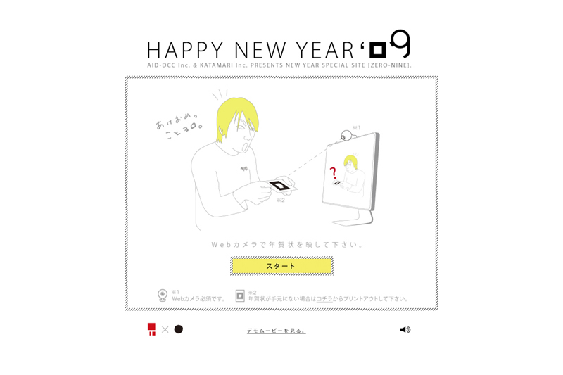 図1　HAPPY NEW YEAR '09のトップページ