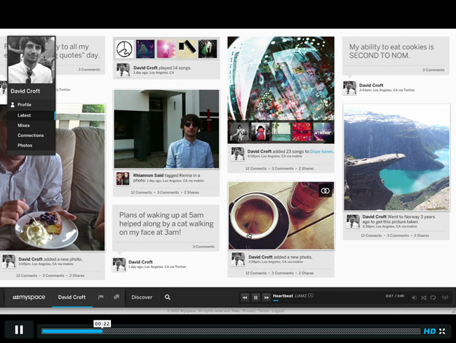 図2　「Preview the new Myspace」では、新しい「Myspace」を紹介した動画が視聴できる