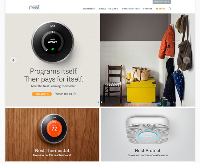 図5　家屋の温度調節をするサーモスタットをインターネットと繋ぐことで成功しているNest