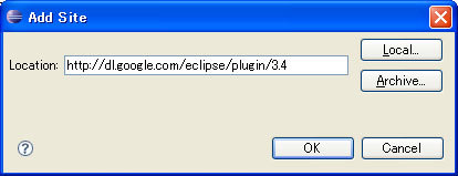図8　Add Siteダイアログ