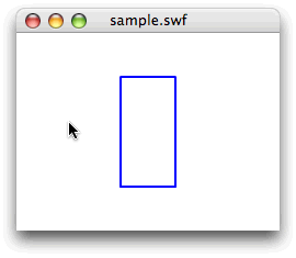 図7　回転するワイヤーフレームの四角形にパースペクティブがかかっていない