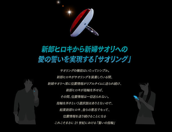 装着し続けている間、遠隔のiPhoneに位置やアドレス帳の更新情報を送り続ける指輪