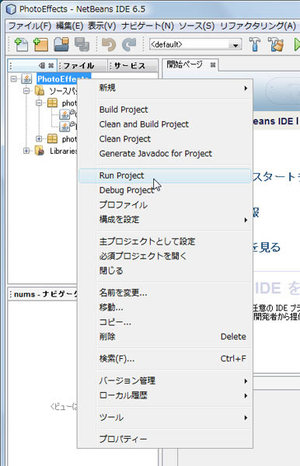 図9　プロジェクトの実行