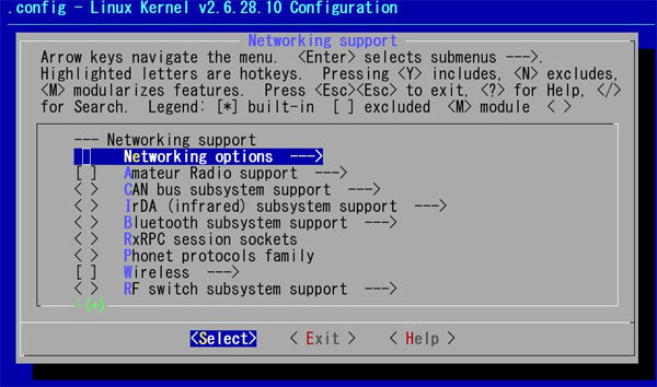 図2　「Networking Options」に進む