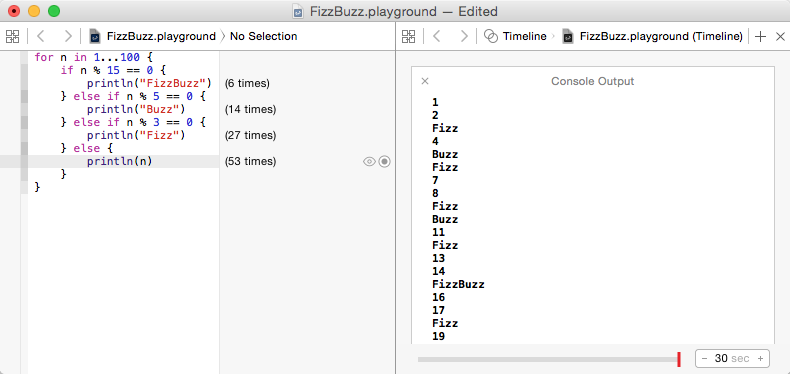 図2　playgroundにリスト1を入力！