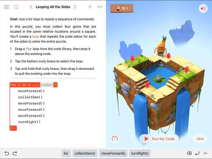 図9　Swift Playgrounds for iPad