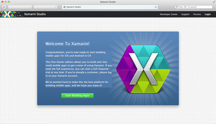 Xamarinの起動