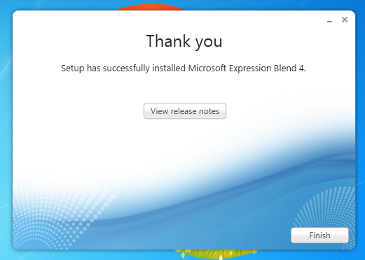 図14　これでExpression Blendのインストールは完了です。お疲れ様でした。