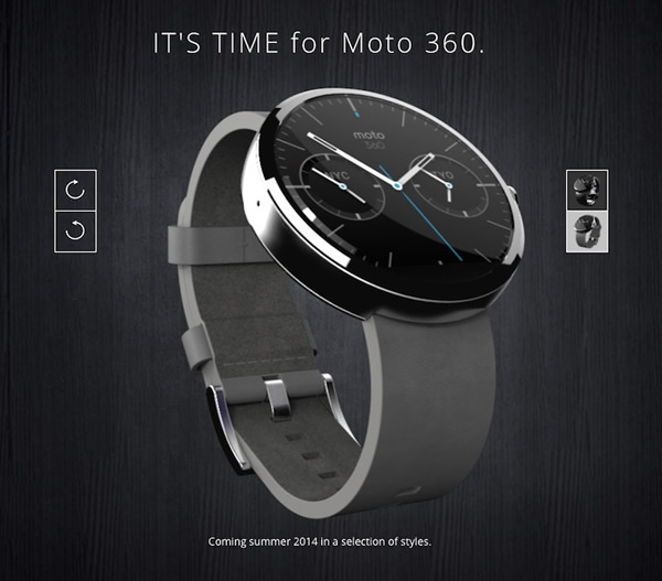 時計らしいデザインのMotorolaのMoto 360