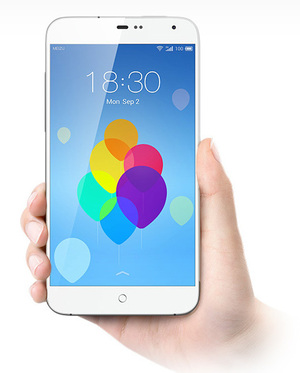 Meizu MX3。特徴的なデザインではないが、非常に狭いベゼルが印象的