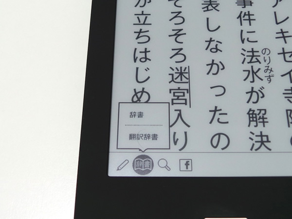 辞書引きをしている様子