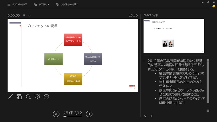 PowerPointの発表者ツール