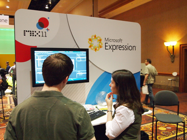 Microsftのデザインスイート、Expressionのブース