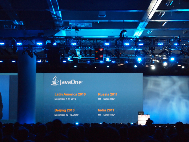 今後のJavaOneスケジュール。